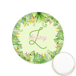 Tropical Leaves Border Printed Cookie Topper - 1.25" (Personalized)