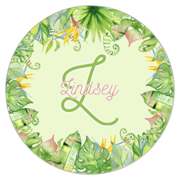 Tropical Leaves Border Icing Circle - XSmall - Single