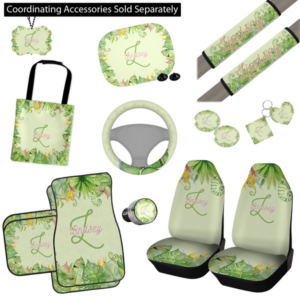 Tropical Leaves Border Interior Car Accessories