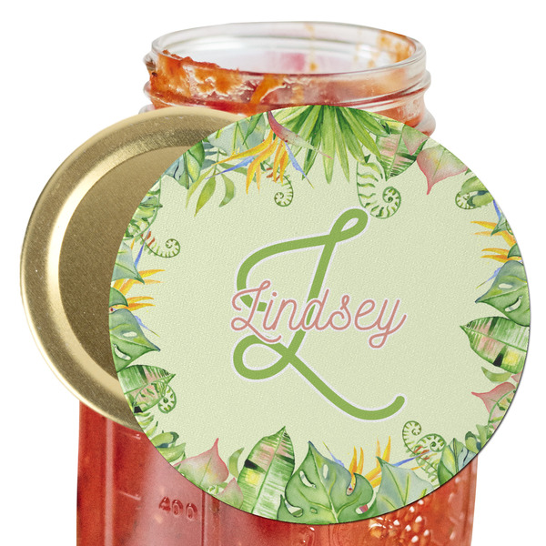 Custom Tropical Leaves Border Jar Opener (Personalized)