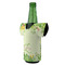 Tropical Leaves Border Jersey Bottle Cooler - ANGLE (on bottle)