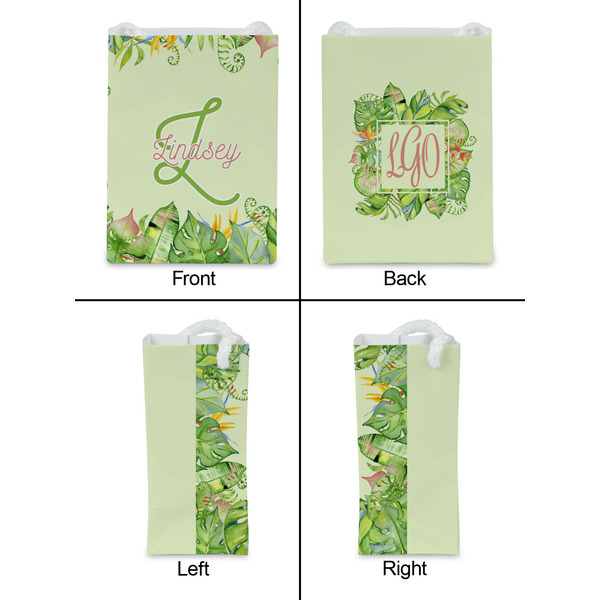 Tropical Leaves Border Jewelry Gift Bag - Gloss - Approval