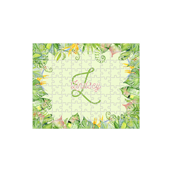 Custom Tropical Leaves Border 110 pc Jigsaw Puzzle (Personalized)