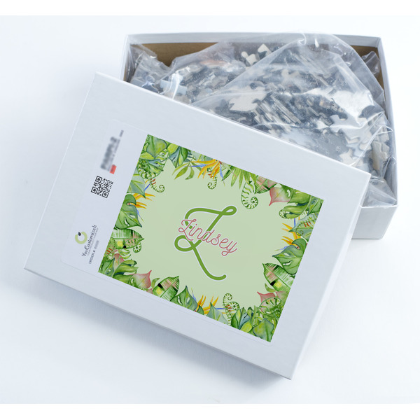 Tropical Leaves Border Jigsaw Puzzle 500 Piece - Box