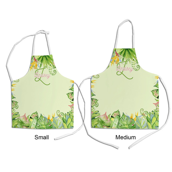 Tropical Leaves Border Kid's Aprons - Comparison