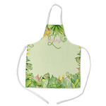 Tropical Leaves Border Kid's Apron - Medium (Personalized)