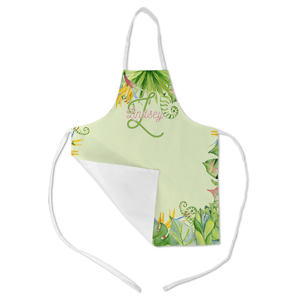 Tropical Leaves Border Kid's Aprons - Medium - Main (med/lrg)