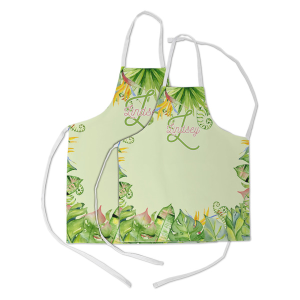 Tropical Leaves Border Kid's Aprons - Parent - Main