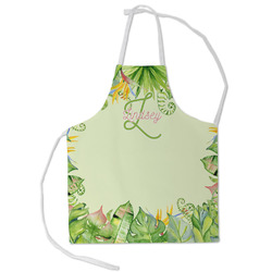 Tropical Leaves Border Kid's Apron - Small (Personalized)