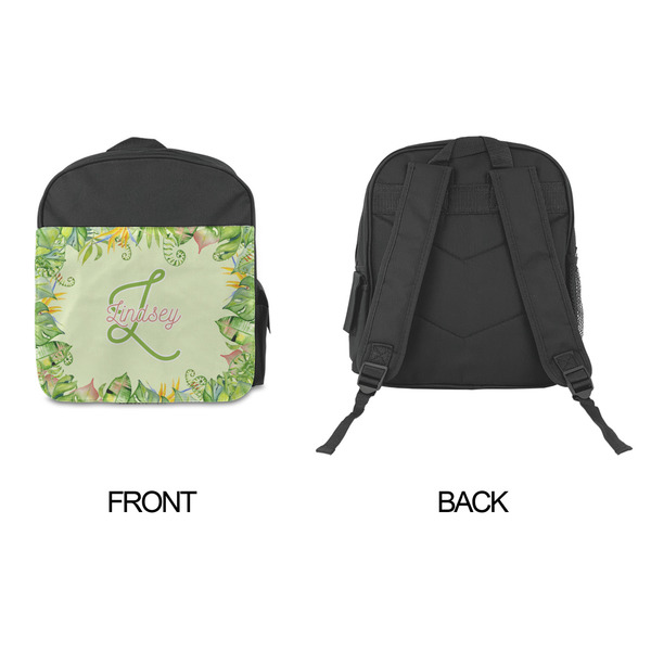 Tropical Leaves Border Kid's Backpack - Approval