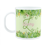 Tropical Leaves Border Plastic Kids Mug (Personalized)