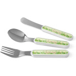 Tropical Leaves Border Kid's Flatware (Personalized)