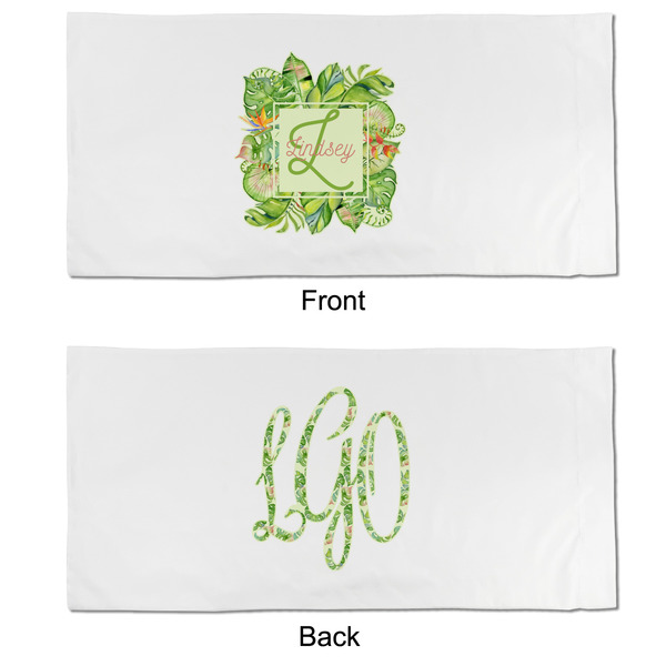 Tropical Leaves Border King Pillow Case - APPROVAL (partial print)
