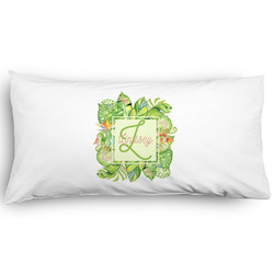 Tropical Leaves Border Pillow Case - King - Graphic (Personalized)