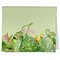 Tropical Leaves Border Kitchen Towel - Poly Cotton - Folded Half