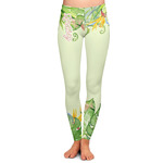 Tropical Leaves Border Ladies Leggings - Extra Large (Personalized)