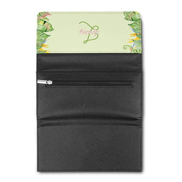 Tropical Leaves Border Ladies Wallet (Open)