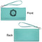Tropical Leaves Border Ladies Wallets - Faux Leather - Teal - Front & Back View