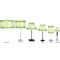 Tropical Leaves Border Lamp Full View Size Comparison