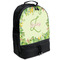 Tropical Leaves Border Large Backpack - Black - Angled View