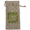 Tropical Leaves Border Large Burlap Gift Bag - Front (Personalized)