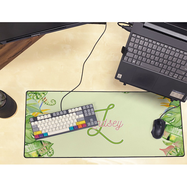 Tropical Leaves Border Large Gaming Mats - LIFESTYLE