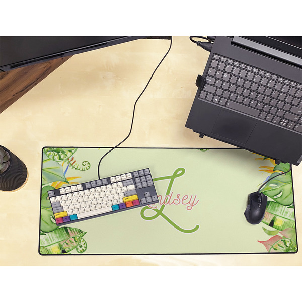 Tropical Leaves Border Large Gaming Mats - LIFESTYLE