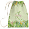 Tropical Leaves Border Laundry Bag - Large (Personalized)