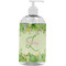 Tropical Leaves Border Plastic Soap / Lotion Dispenser (16 oz - Large - White) (Personalized)