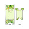 Tropical Leaves Border Large Phone Stand - Front & Back