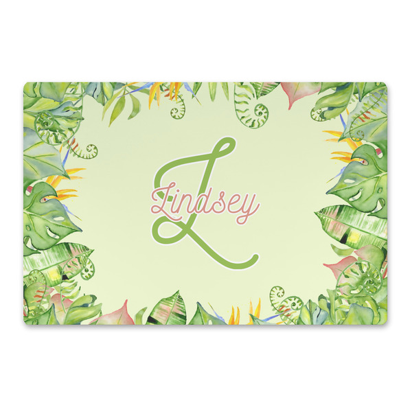 Custom Tropical Leaves Border Large Rectangle Car Magnet (Personalized)