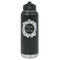 Tropical Leaves Border Laser Engraved Water Bottles - Front View