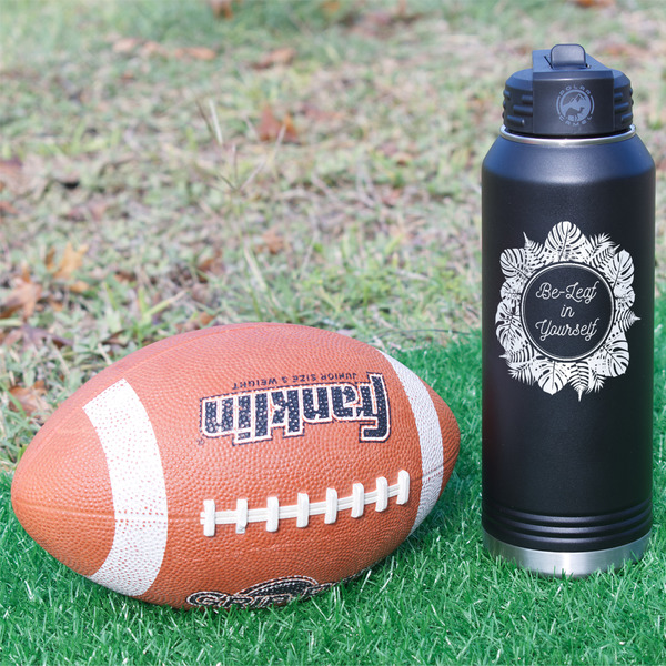 Tropical Leaves Border Laser Engraved Water Bottles - In Context