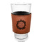 Tropical Leaves Border Laserable Leatherette Mug Sleeve - In pint glass for bar
