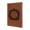 Tropical Leaves Border Leather Sketchbook - Small - Double Sided (Personalized)