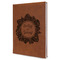 Tropical Leaves Border Leatherette Journal - Large - Single Sided - Angle View