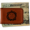 Tropical Leaves Border Leatherette Magnetic Money Clip (Personalized)