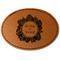 Tropical Leaves Border Leatherette Patches - Oval