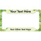 Tropical Leaves Border License Plate Frame - Style A