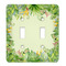 Tropical Leaves Border Light Switch Cover (2 Toggle Plate)