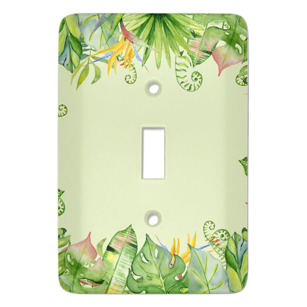 Custom Tropical Leaves Border Light Switch Cover