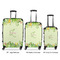 Tropical Leaves Border Luggage Bags all sizes - With Handle