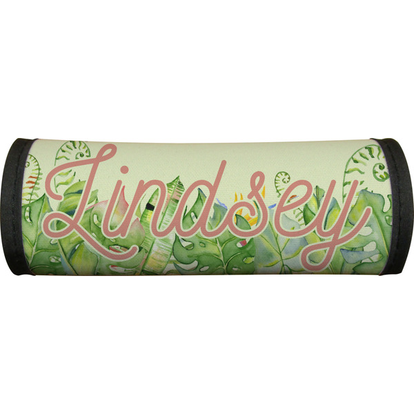 Tropical Leaves Border Luggage Handle Wrap