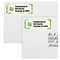 Tropical Leaves Border Mailing Labels - Double Stack Close Up