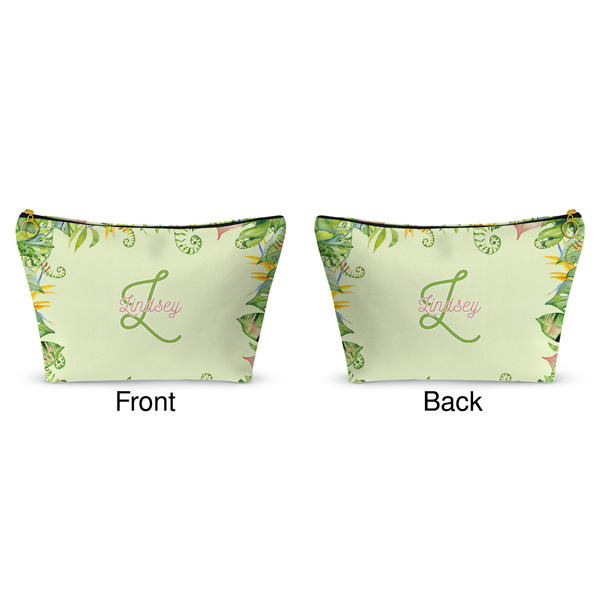 Tropical Leaves Border Makeup Bag (Front and Back)