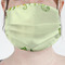 Tropical Leaves Border Mask - Pleated (new) Front View on Girl
