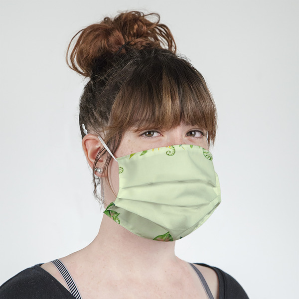 Tropical Leaves Border Mask - Quarter View on Girl