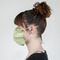 Tropical Leaves Border Mask - Side View on Girl