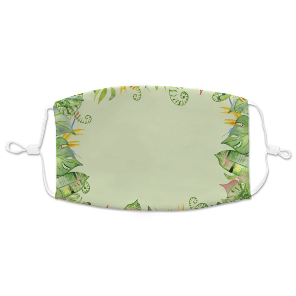 Custom Tropical Leaves Border Adult Cloth Face Mask - XLarge