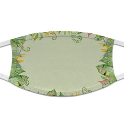 Tropical Leaves Border Cloth Face Mask (T-Shirt Fabric) (Personalized)